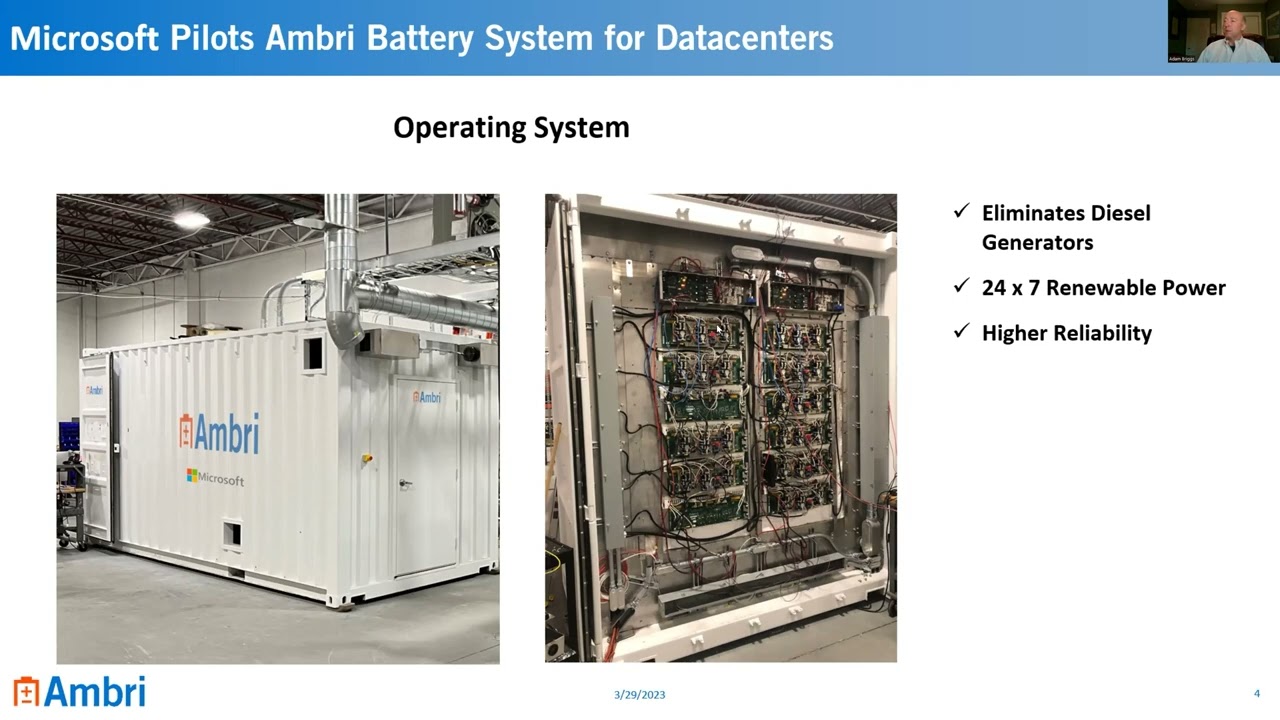 TECHNOLOGY SHARING SESSION: Ambri & Invinity