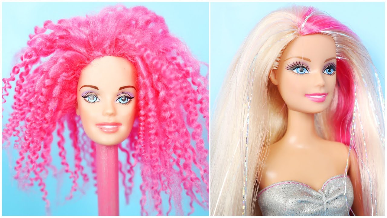 4 FARKLI BARBIE SAÇ YAPIMI - Kendin Yap Oyuncak Bebek Barbie Saç Stilleri İzle ~ DIY DOLL Hairstyles