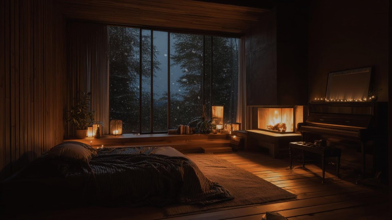 Cozy Cabin Jazz ❄️ Soft Piano Trio for Calm Nights