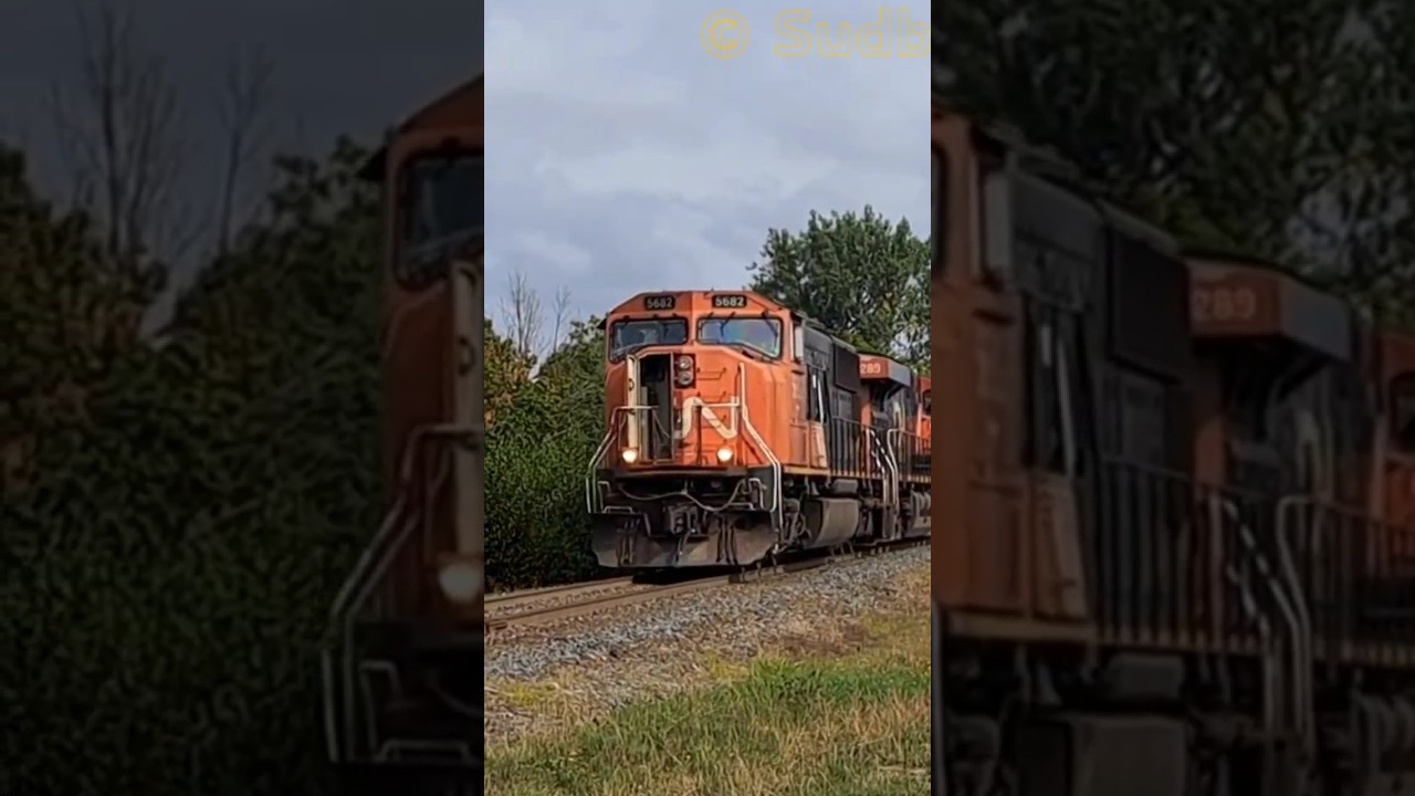 CN SD75I WITH OPEN DPPR CRAWLING THROUGH! #cnrailway #locomotive #canadiannational #trains