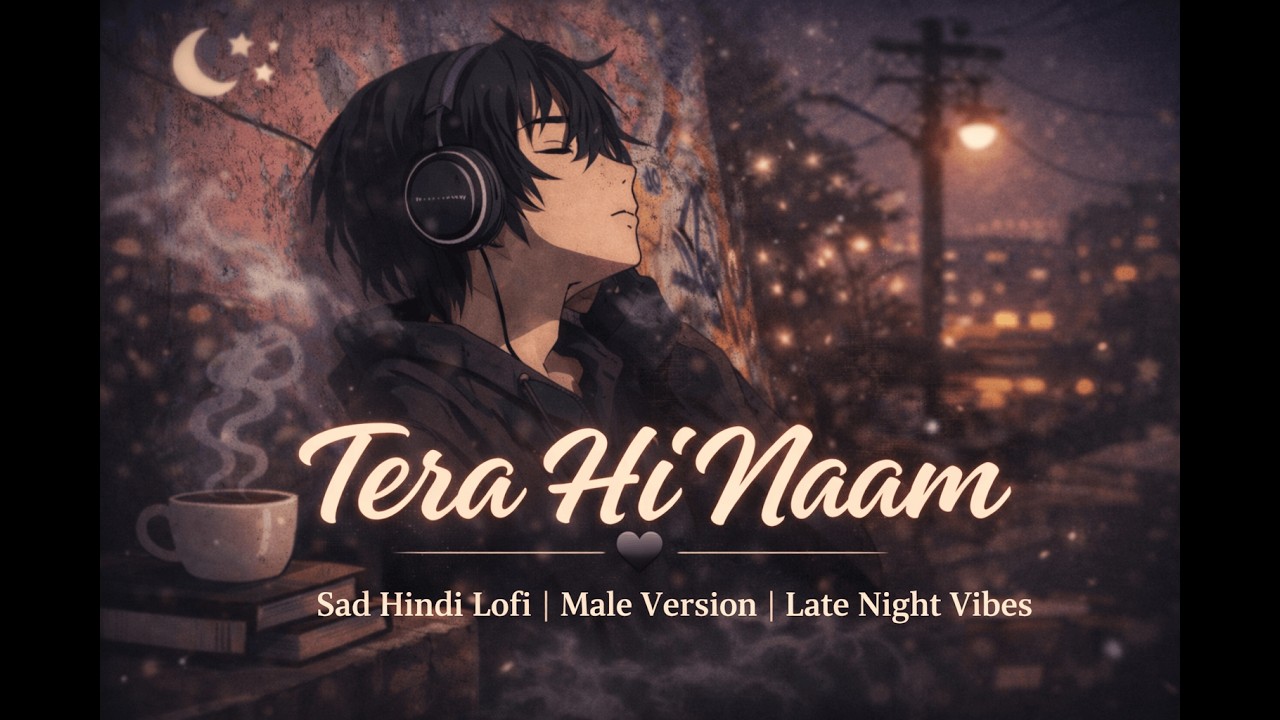 Tera Hi Naam 🖤 | Sad Hindi Lofi | Male Version | Late Night Vibes