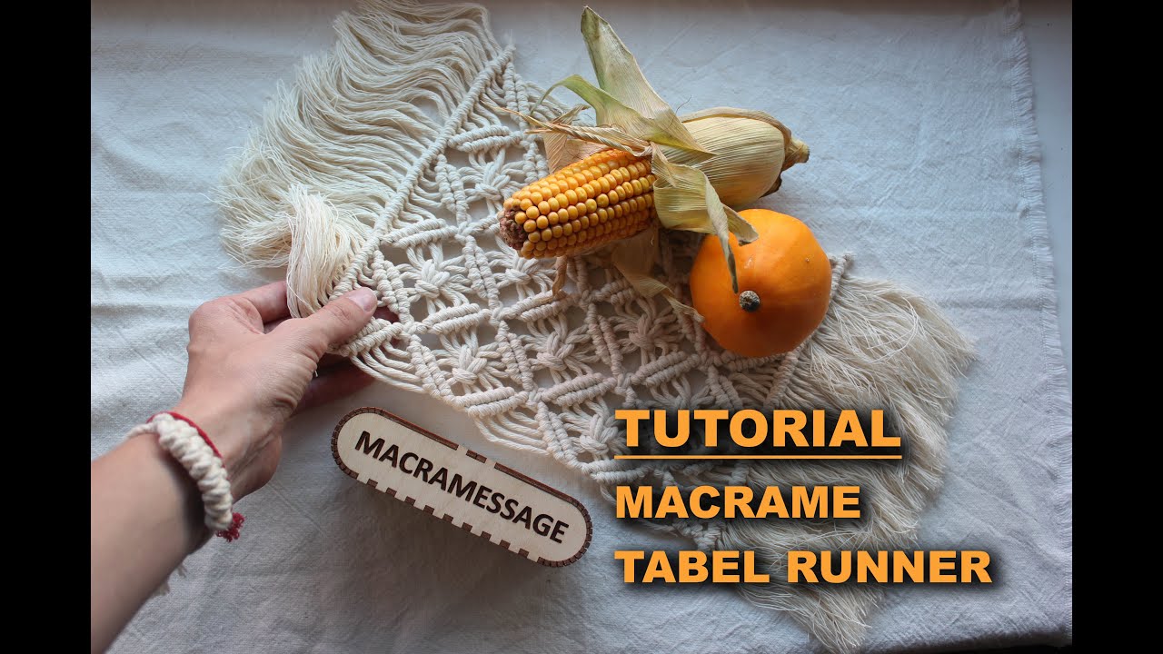 Macrame table runner