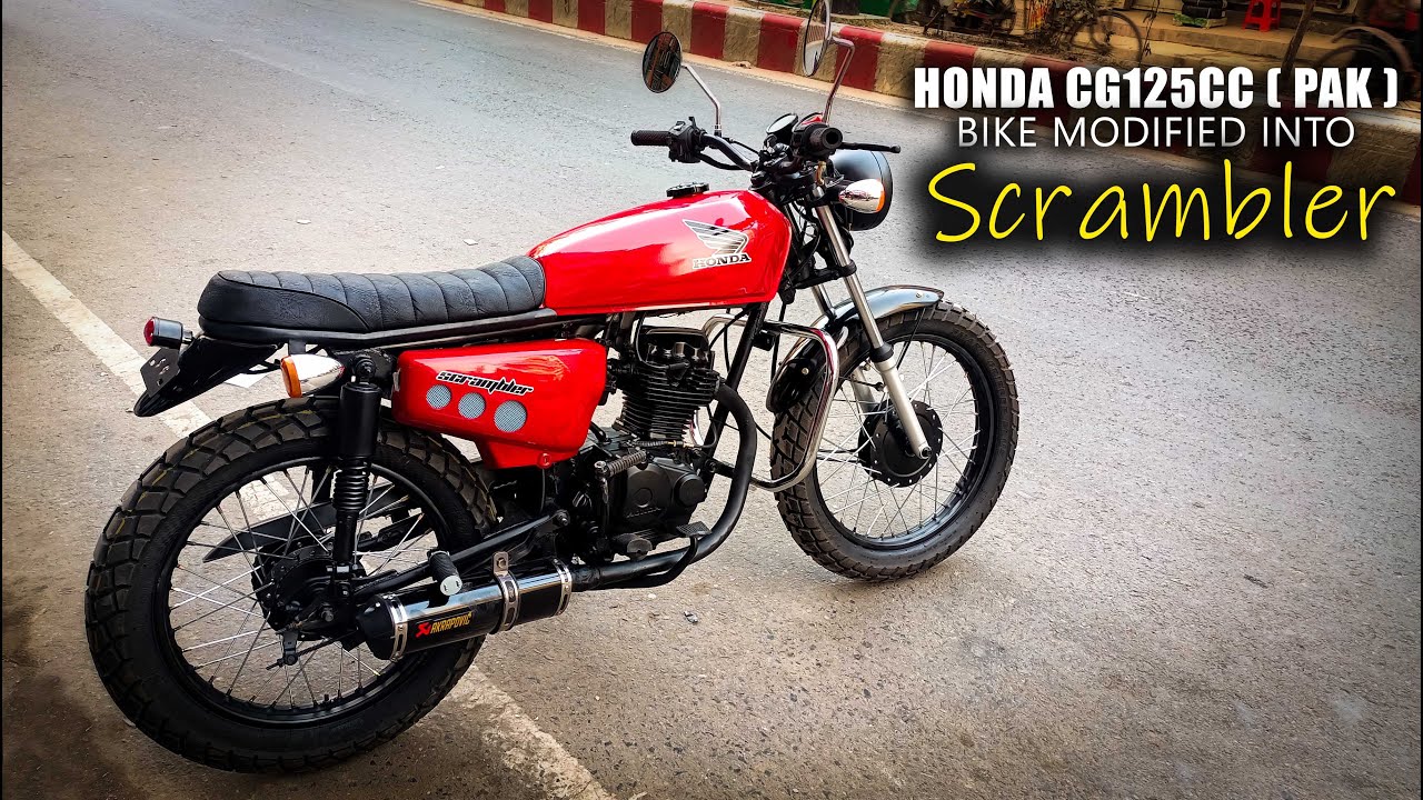 Honda cg125 bike modified to scrambler  ( best modified cg125 bike in Bangladesh )
