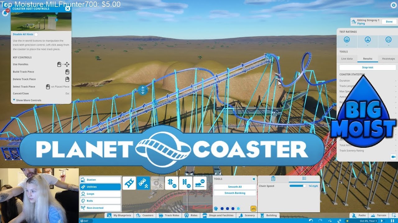 moistcr1tikal Twitch Stream Aug 13th, 2018 [Planet Coaster]