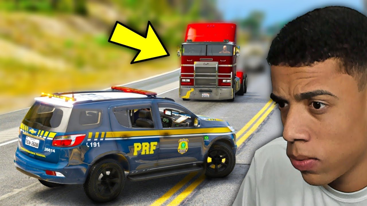 RD JOGANDO COMO POLICIAL DA PRF e PERSEGUINDO CAMINHÃO ROUBADO NO GTA 5
