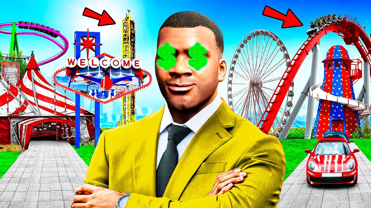 FRANKLIN OYUNUN EN BÜYÜK EĞLENCELİ PARKINI AÇTI - GTA 5 MODS
