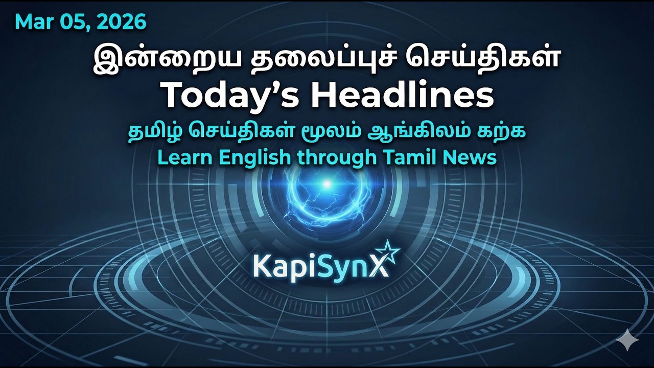 Daily News Bulletin: Tamil &harr; English | Mar 05, 2026 | KapiSynX