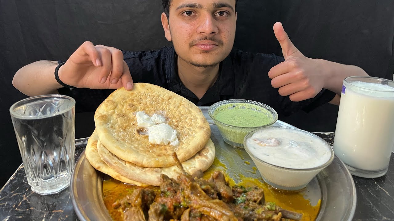ASMR ; EATING MUTTON WITH BUTTER NAAN | MUTTON MUKBANG | EATING MUTTON |