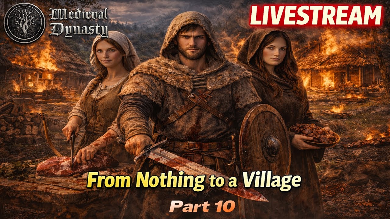 🔥 Medieval Dynasty Livestream | From Nothing to a Village (Part 10)