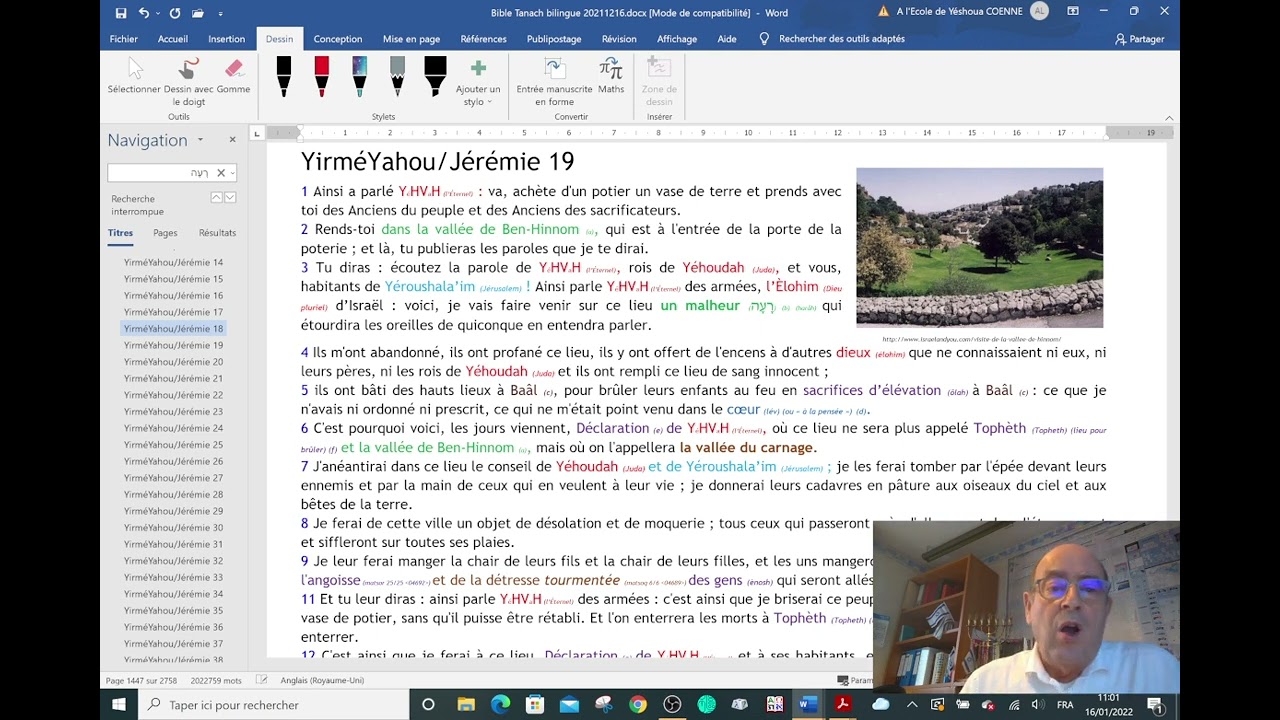 1102 Introduction &agrave; la Parasha 13 Sh&eacute;mot/Les Noms (J&eacute;r 19 + ra&acirc;h/malheur) (2022 01 16 10 52 42)