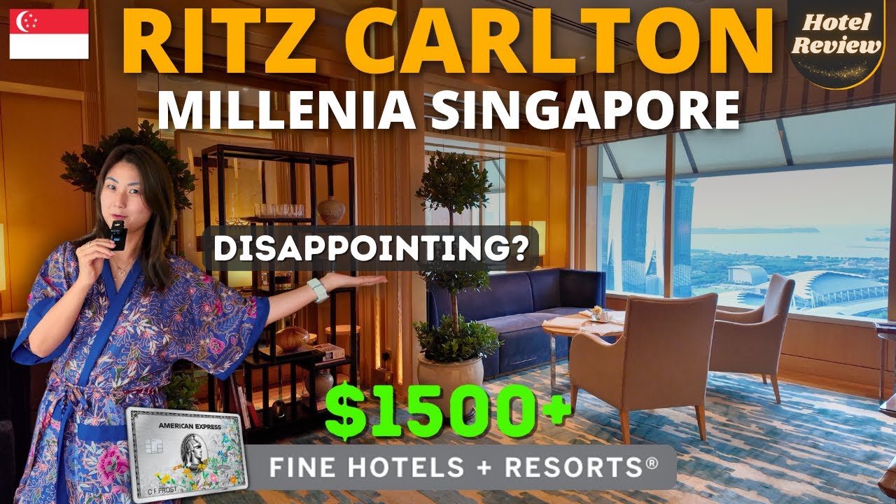 We Stayed at one of the MOST EXPENSIVE Hotels in Singapore + Marina Bay View! Ritz Carlton Millenia