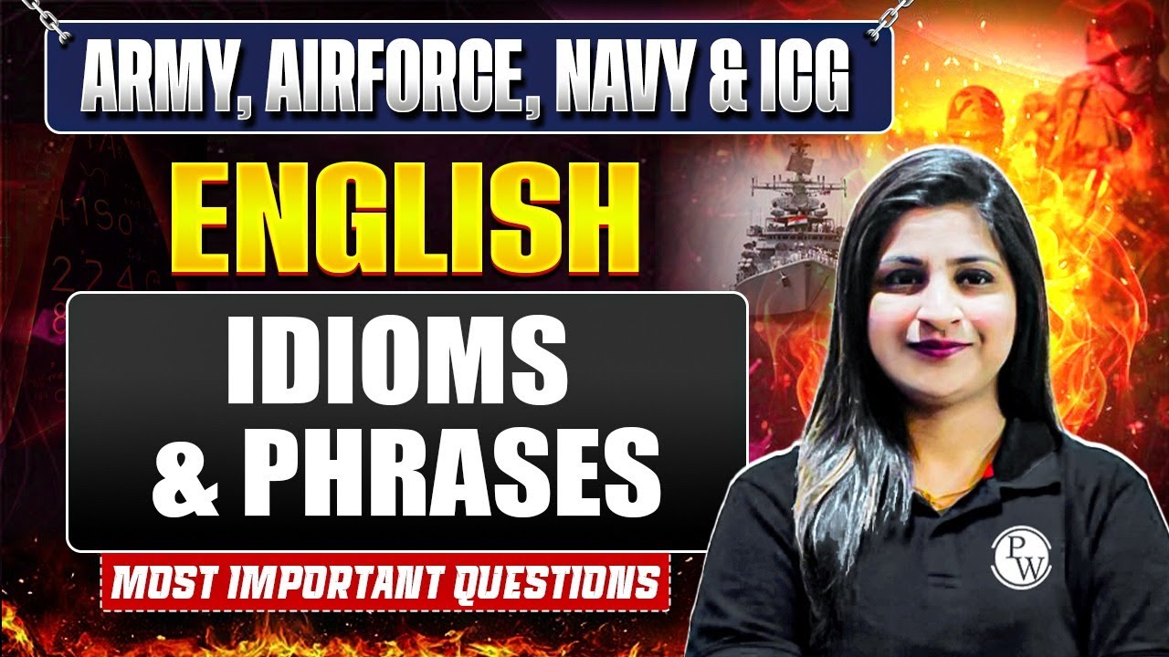 Idioms & Phrases For Agniveer Exams | Army, Airforce, Navy, ICG Classes | Most Impt. Questions