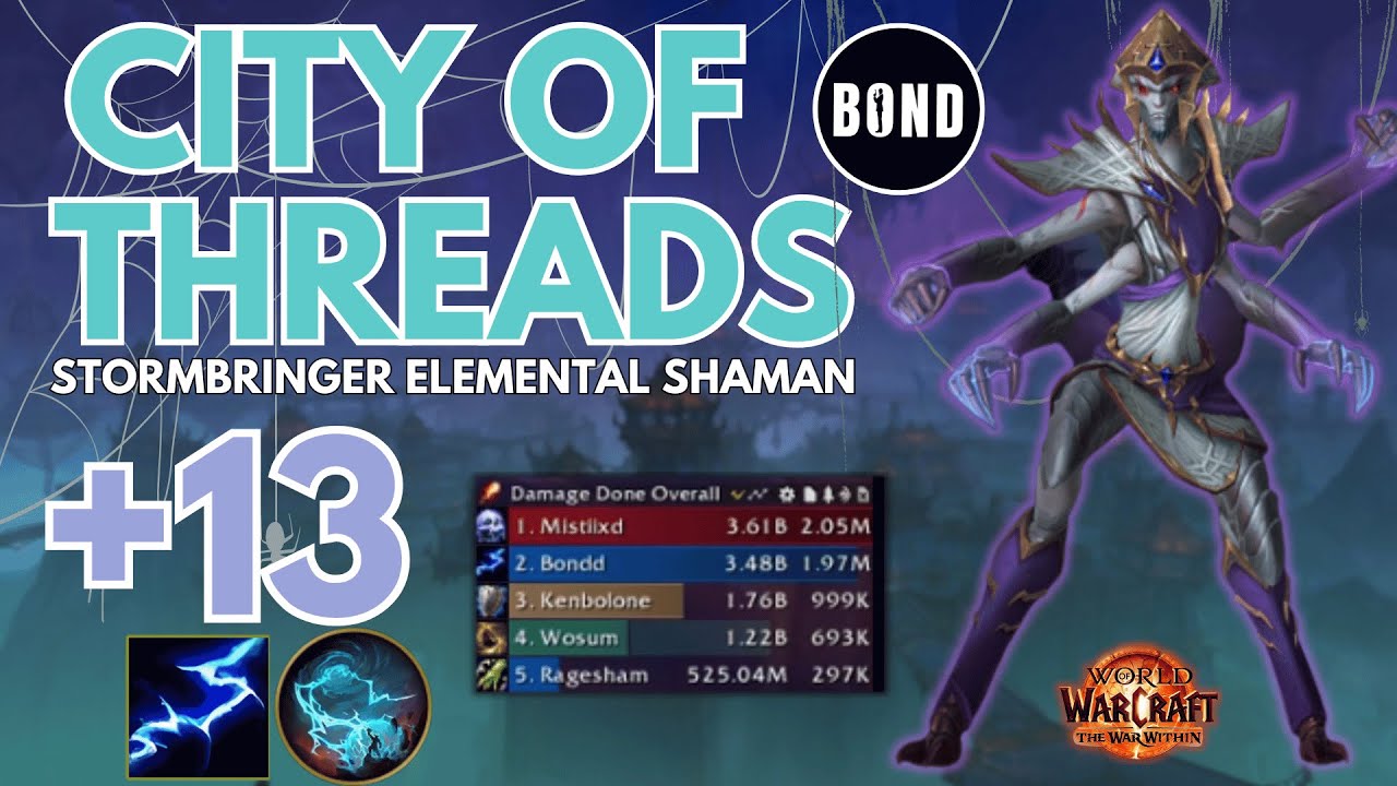 City of Threads +13 - Stormbringer Elemental Shaman - TWW 11.0.2 Season 1 Week 3