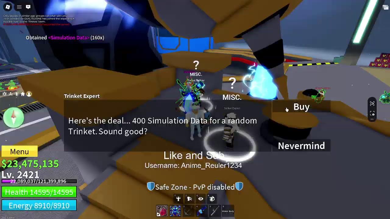 Playing BloxFruits
