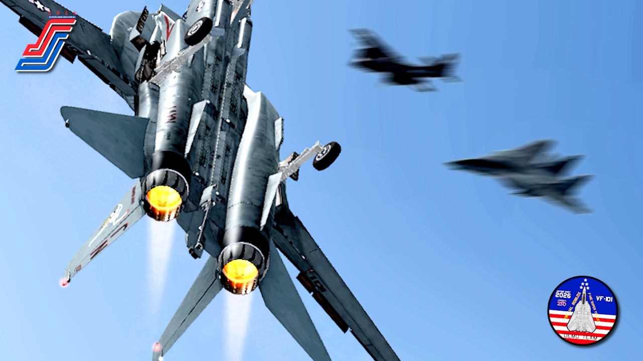 F-14E Super Tomcat Demo & Tailhook Legacy Flight | Cleveland National Airshow 2026 | Roblox