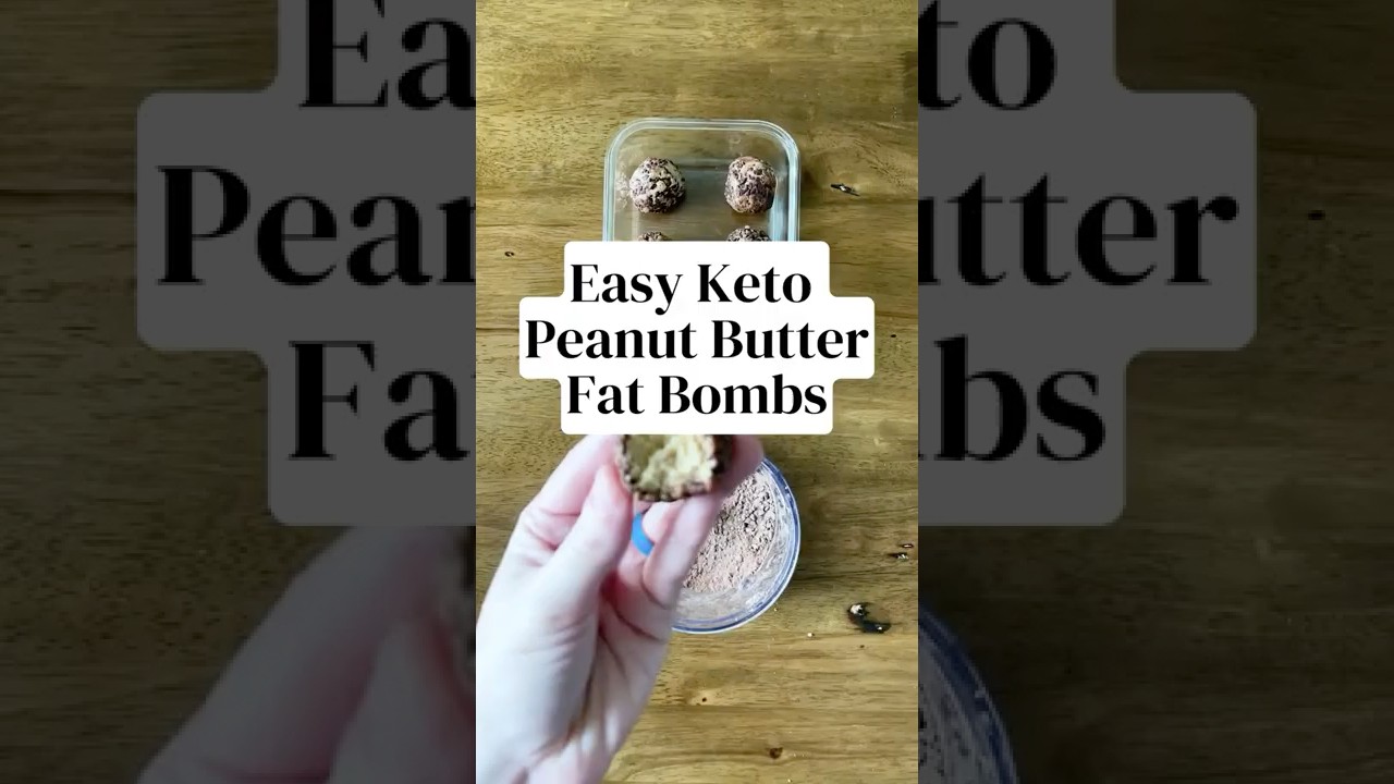 Easy Keto Peanut Butter Fat Bombs - Quick & Easy Keto Snack With Only 3 Ingredients