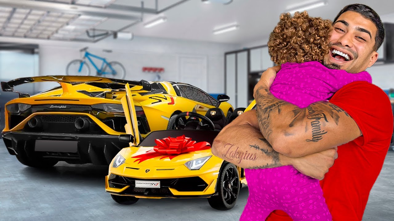 Я сделал сюрприз своей дочери, подарив ей подходящий LAMBORGHINI SVJ!