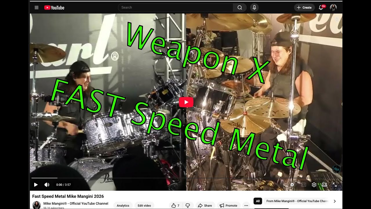 Fast Speed Metal Mike Mangini 2026