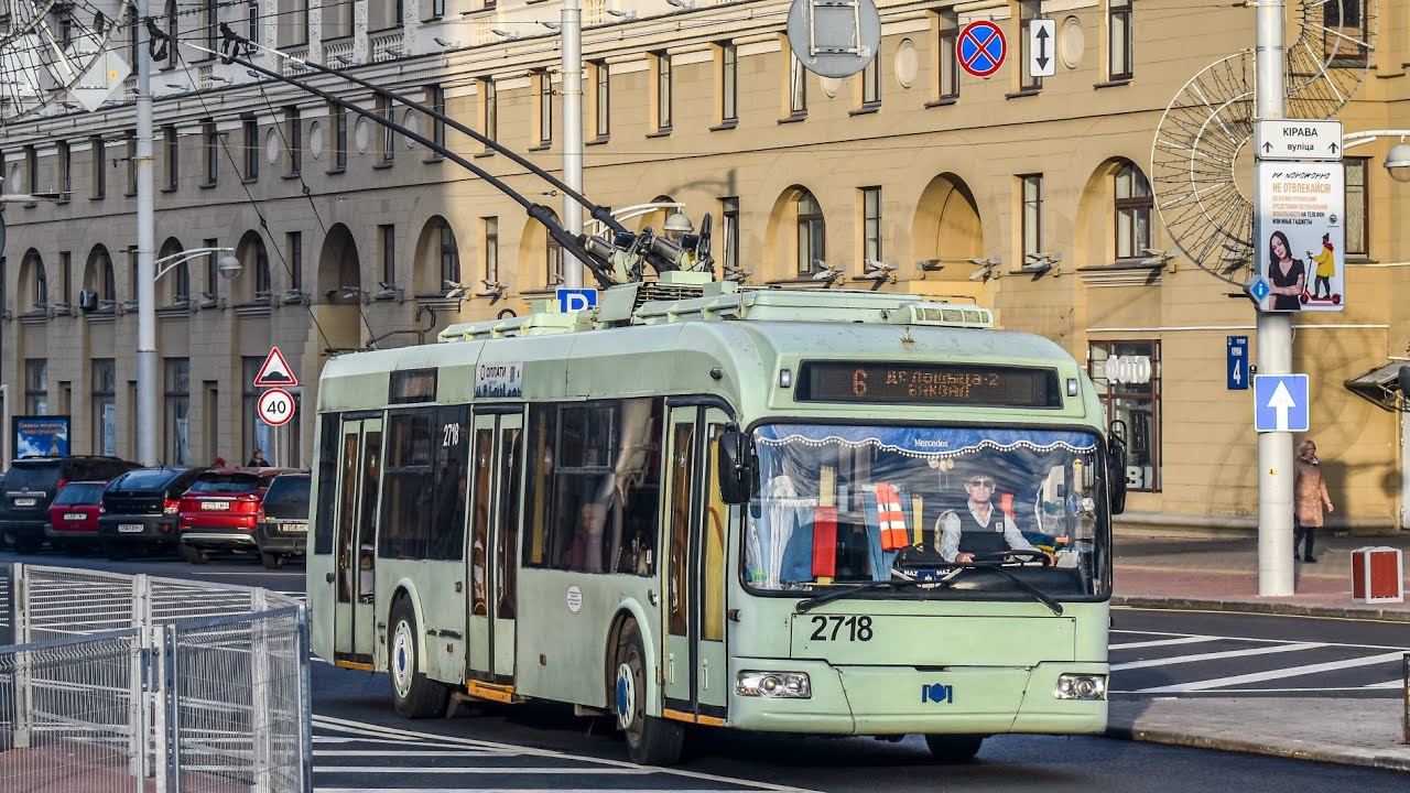 ПОЕЗДКА в троллейбусе БКМ-321 (БОРТ.№2718) маршрут №49