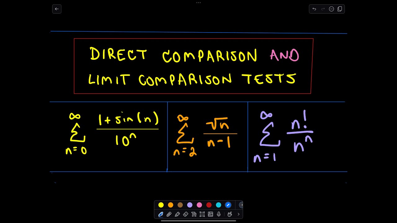 Limit Comparison Test and Direct Comparison Test