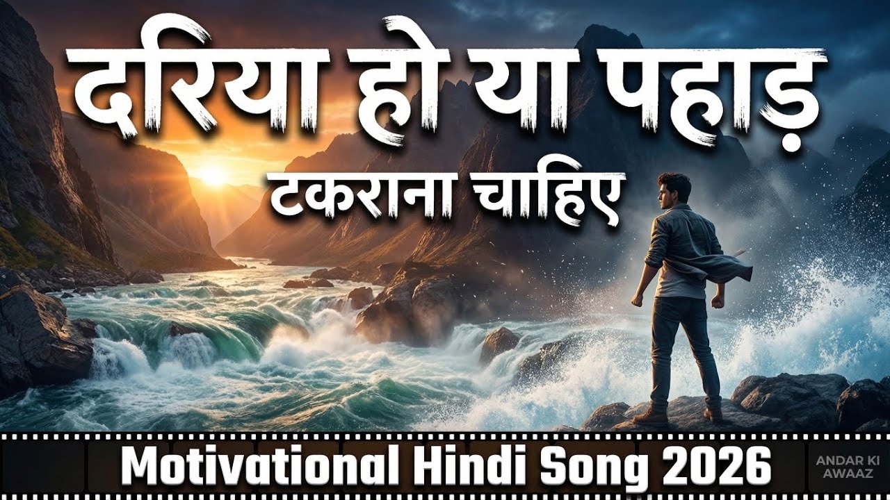 दरिया हो या पहाड़ हो टकराना चाहिए | Powerful Motivational Song (Lyrics) Hindi 2026