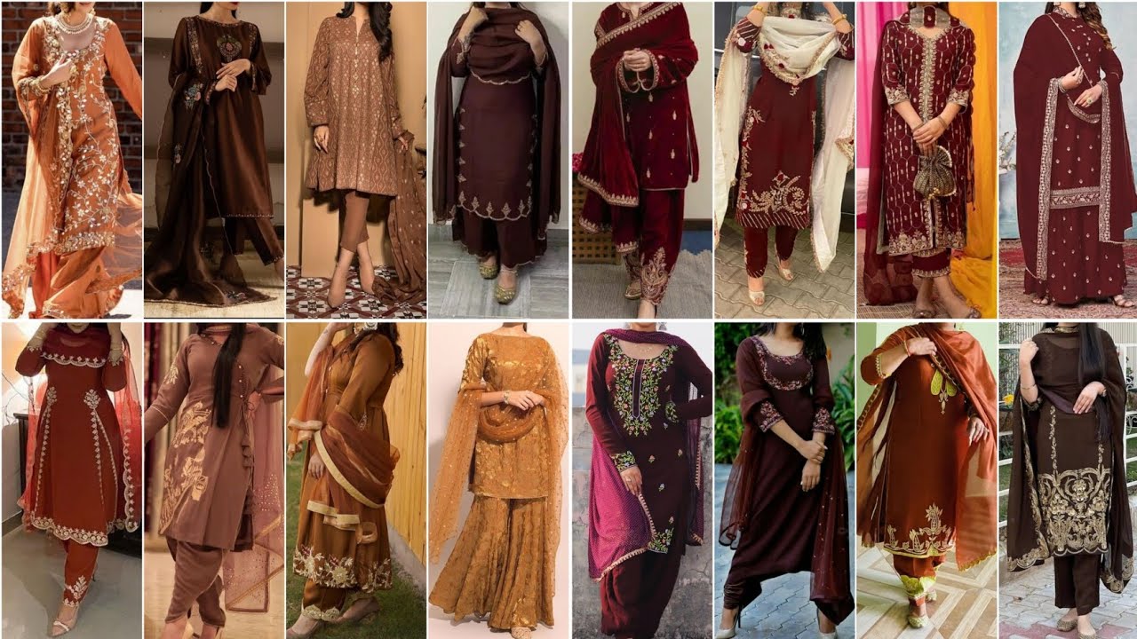 Beautiful Brown 🤎 Punjabi Suit Design 2023 | Latest Brown colour Punjabi suit design