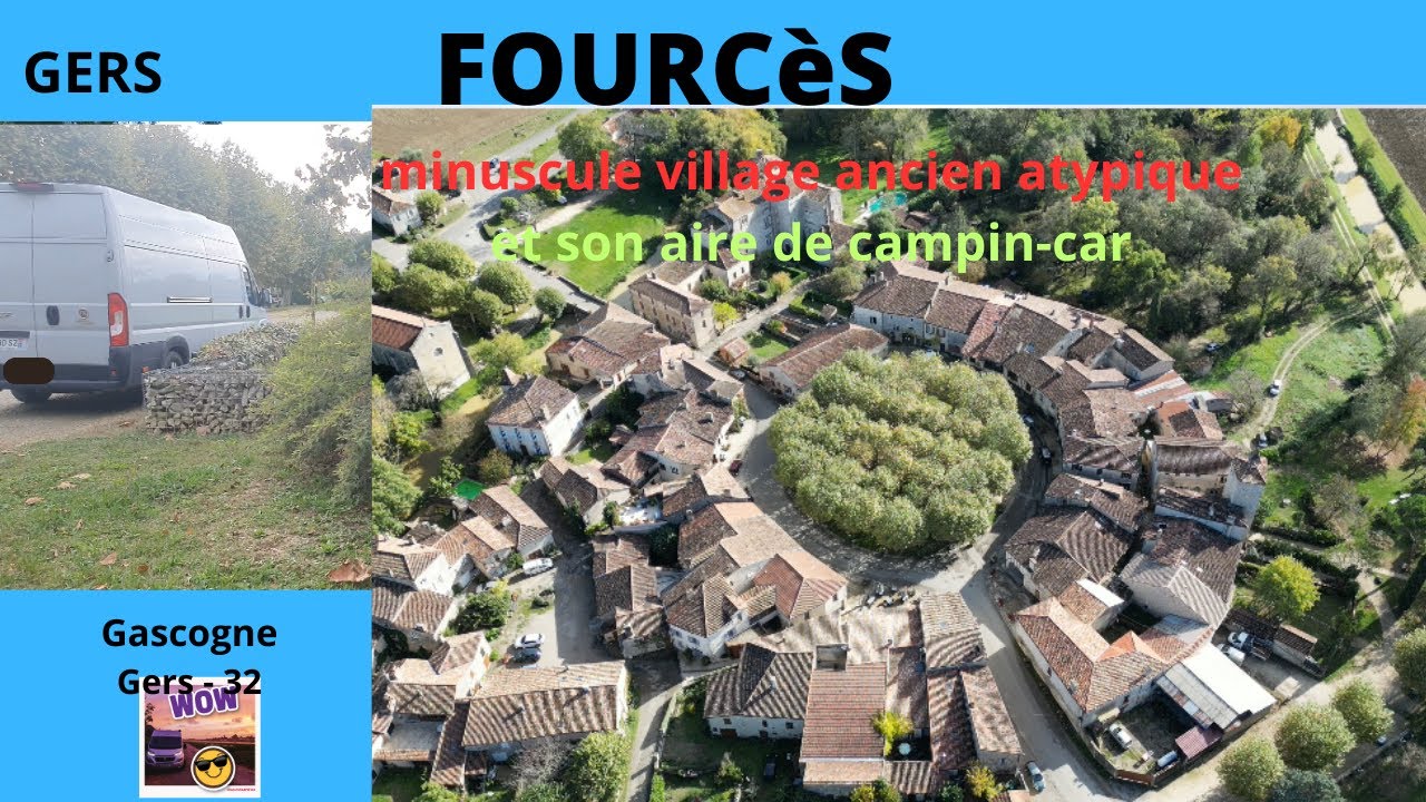 #GERS : séjour à #FOURCES ,son aire de camping-car, en #fourgonaménagé