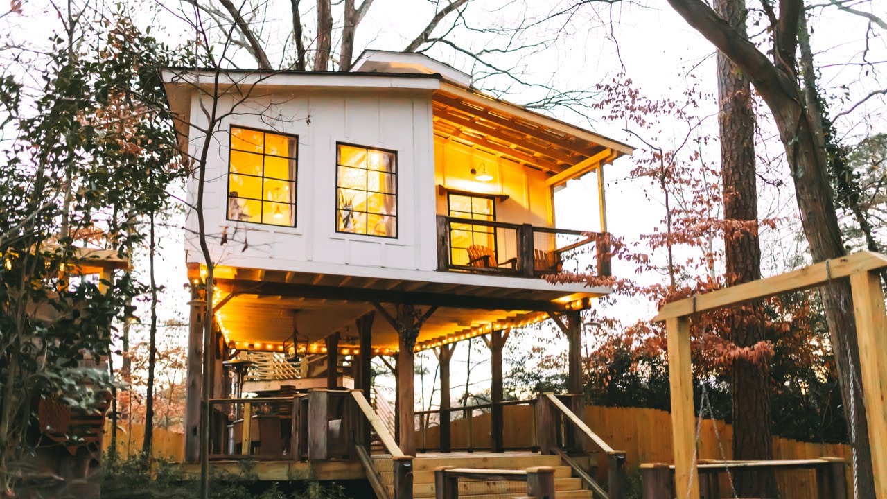 ¡Maravilloso! Casa del árbol de ensueños de 75m² | ¡Recorrido por la cabaña de Airbnb!