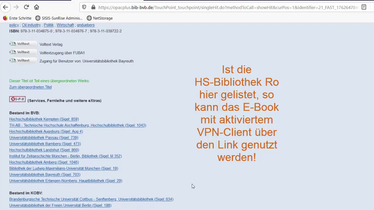 Die Fernleihbestellung eines Buchtitels