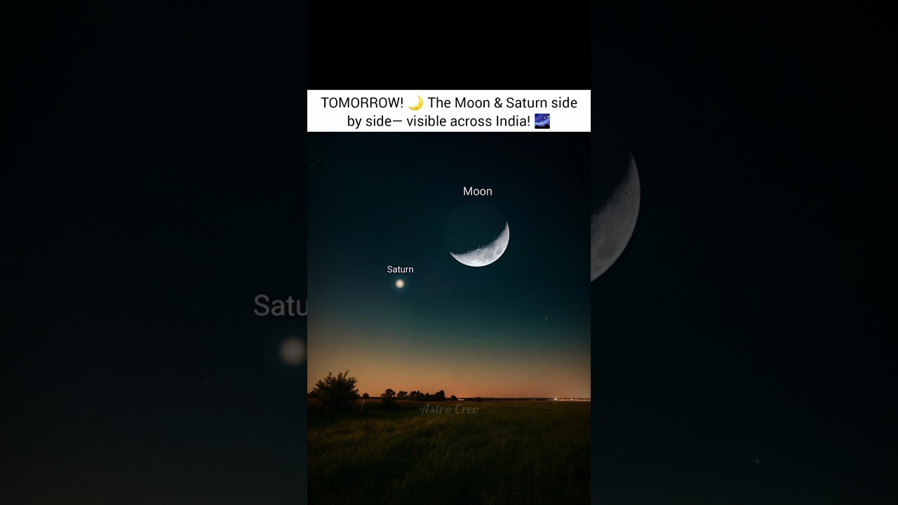 Look Up Tomorrow Night 🌙 Saturn Next to the Moon!