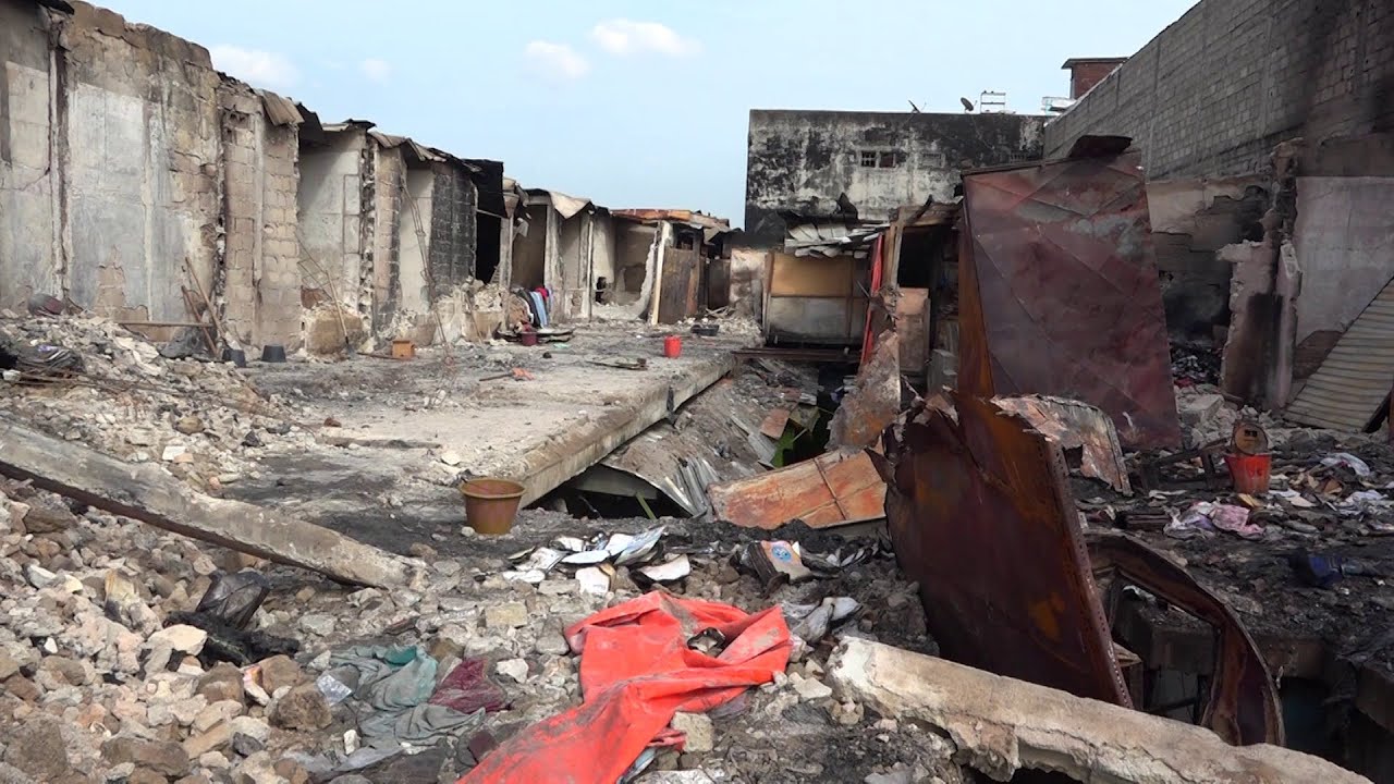 Après l’incendie du marché 