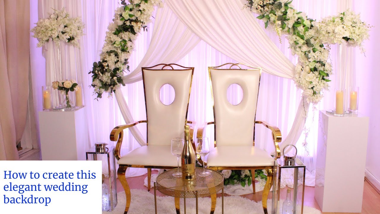 Prestige Event & Decor | How to create elegant wedding backdrop 2021| Round Flora wedding backdrop