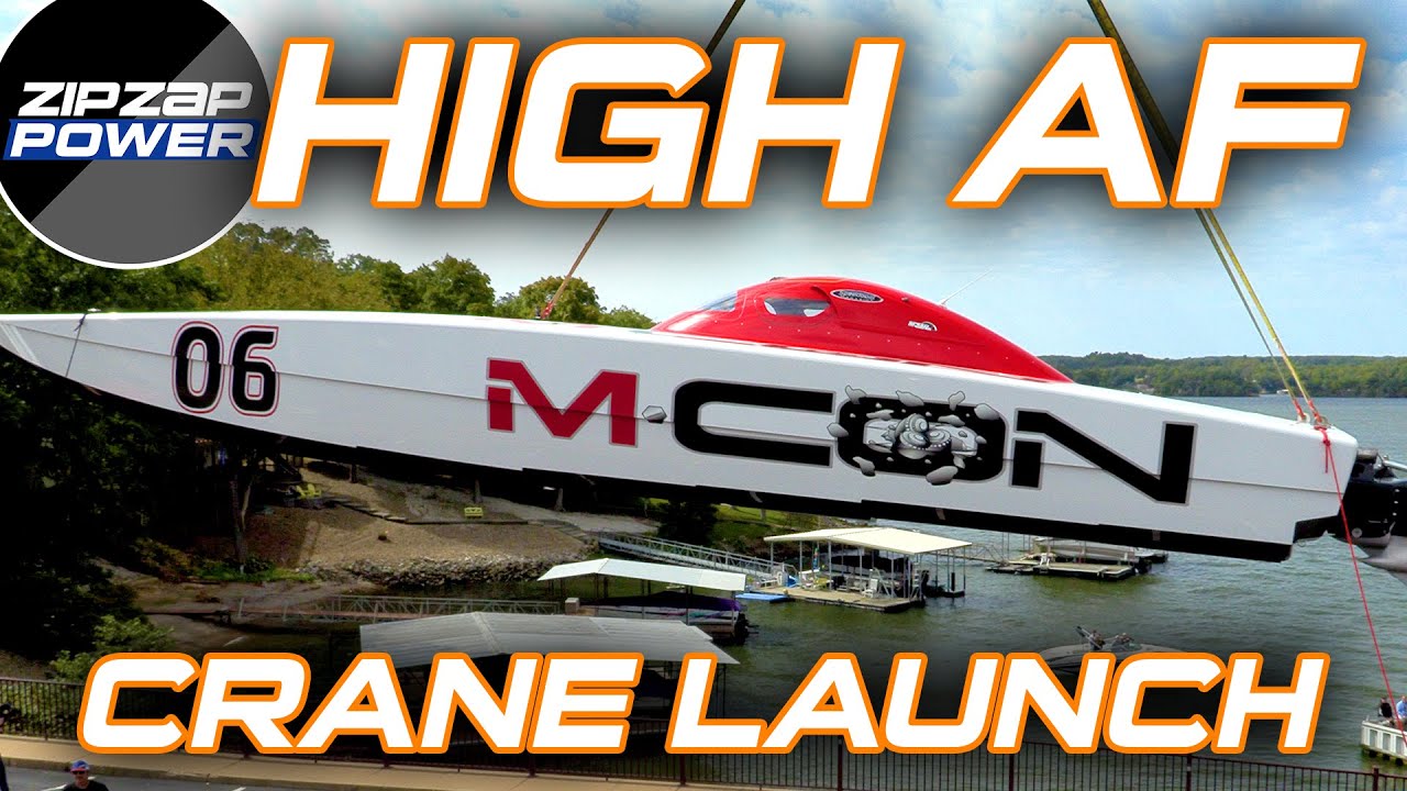 Million Dollar Race Boat Crane Launch