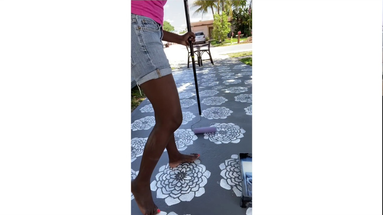 HOW TO STENCIL A CONCRETE DRIVEWAY