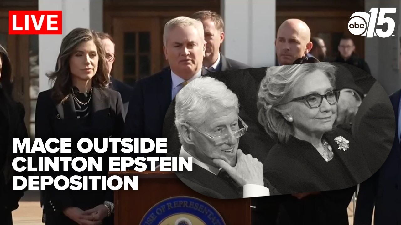 OUTSIDE: Hillary Clinton Epstein deposition stakeout