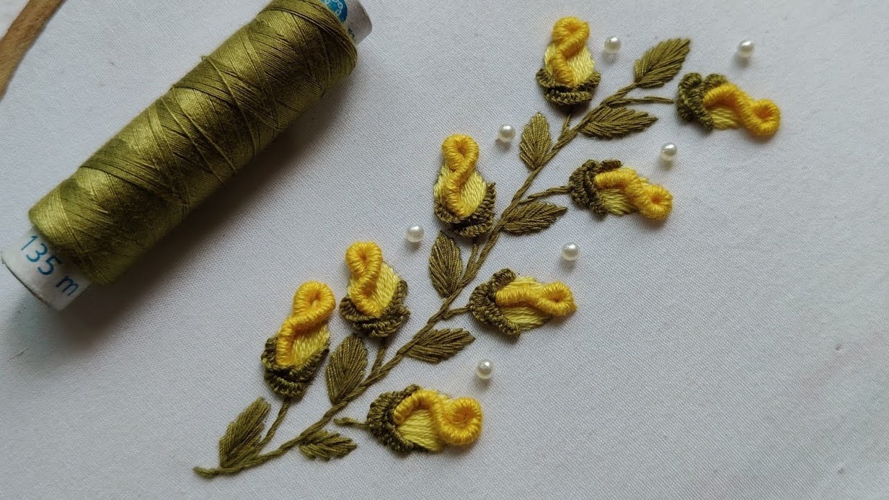Border Design Embroidery || Easy Embroidery Patterns for Pastel Outfits || Step by Step Tutorial 