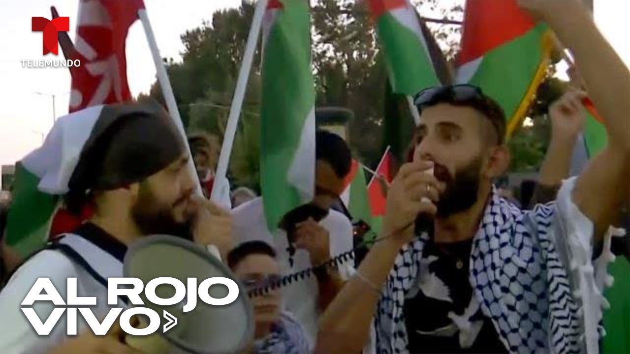 Manifestantes palestinos se reúnen frente a la embajada de Israel en Atenas | Al Rojo Vivo