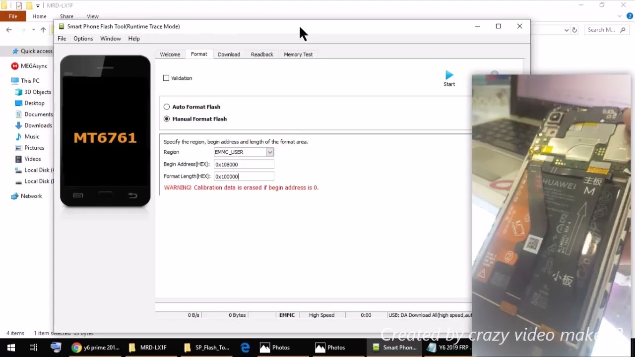 y6 prime 2019  MRD-LX1F remove frp by SPFlashtool All Securuty