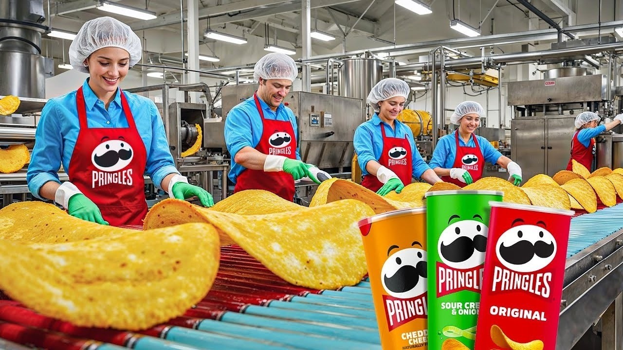 CÓMO se FABRICAN las PAPAS PRINGLES 🥔🥫 | ASÍ se HACEN 3 MILLONES de LATAS cada DÍA