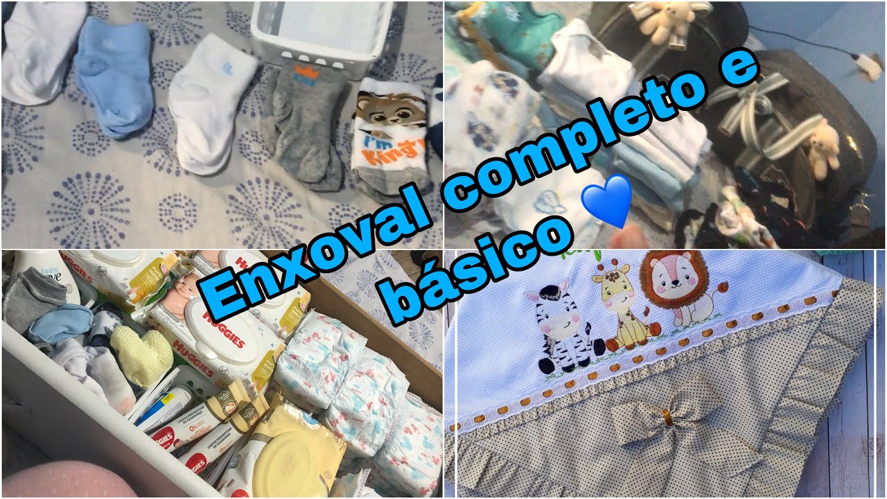 ENXOVAL COMPLETO / BÁSICO/ MENINO 🌈 #tentantes #bebearcoiris #gravidez #shopee