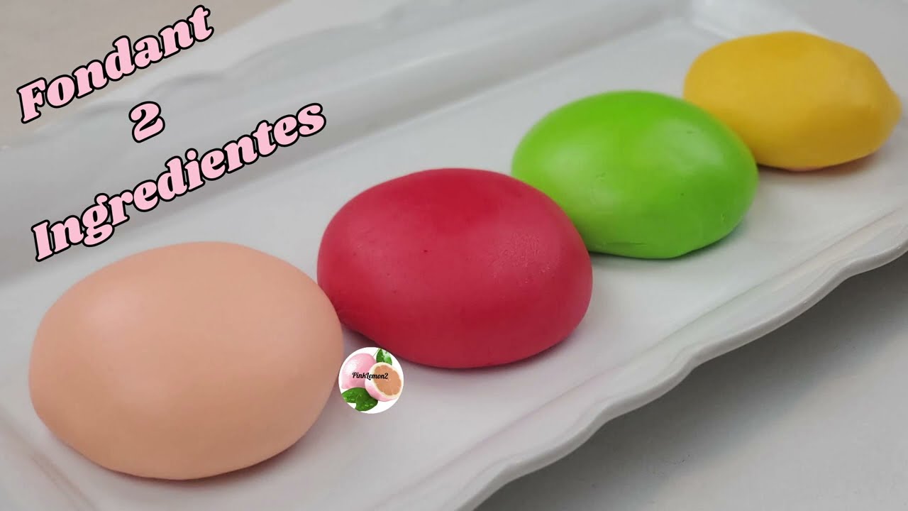 Fondant CASERO 2 INGREDIENTES desde cero Facil de Hacer!! Fondant de colores