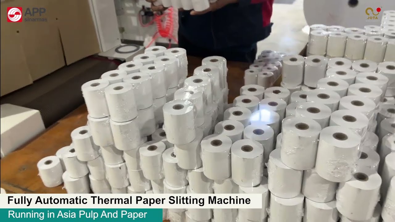 Fully Automatic Thermal Paper Slitting Machine Running In Asia Pulp And Paper