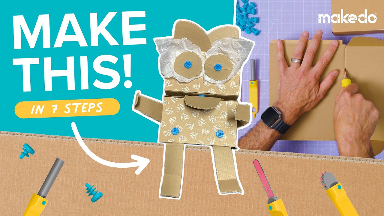 How to Make a Cardboard Puppet | No Tape or Glue Needed