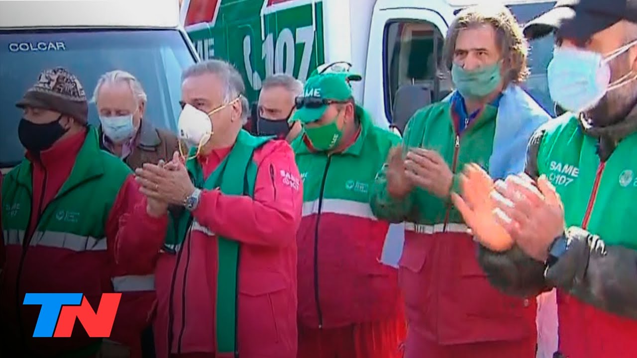 El emotivo homenaje de los trabajadores del SAME a un compañero que falleció por coronavirus