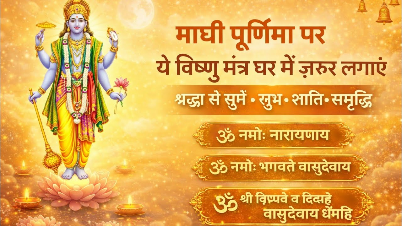 पूर्णिमा पर ये विष्णु मंत्र घर में ज़रूर लगाएँ | Maghi Purnima 2026 | Vishnu Bhajan | Bhakti Songs 