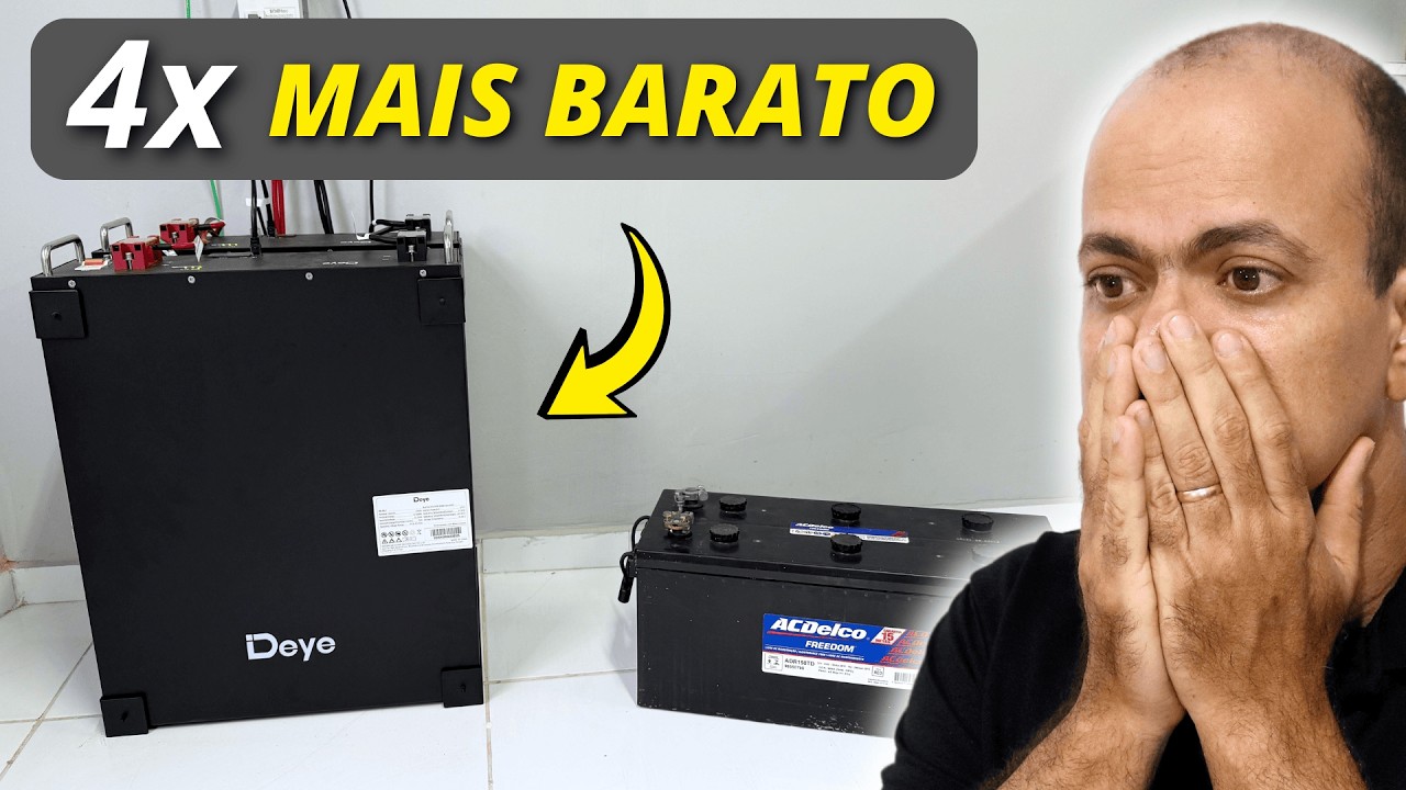 Bateria Deye é 4X mais BARATO que de CHUMBO ÁCIDO ?