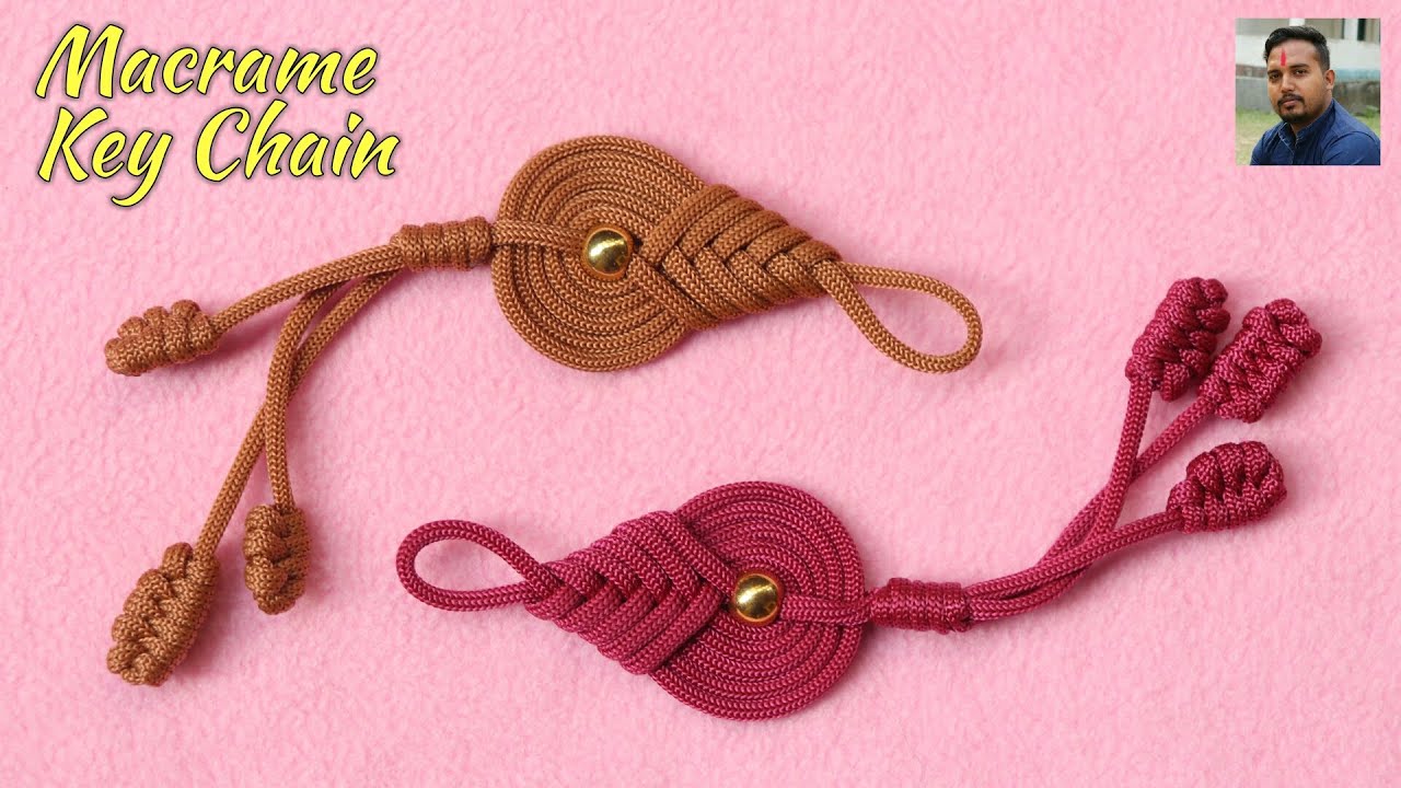 Macrame Keychain Tutorial for BEGINNERS! | DIY Macrame keychain Handmade #6