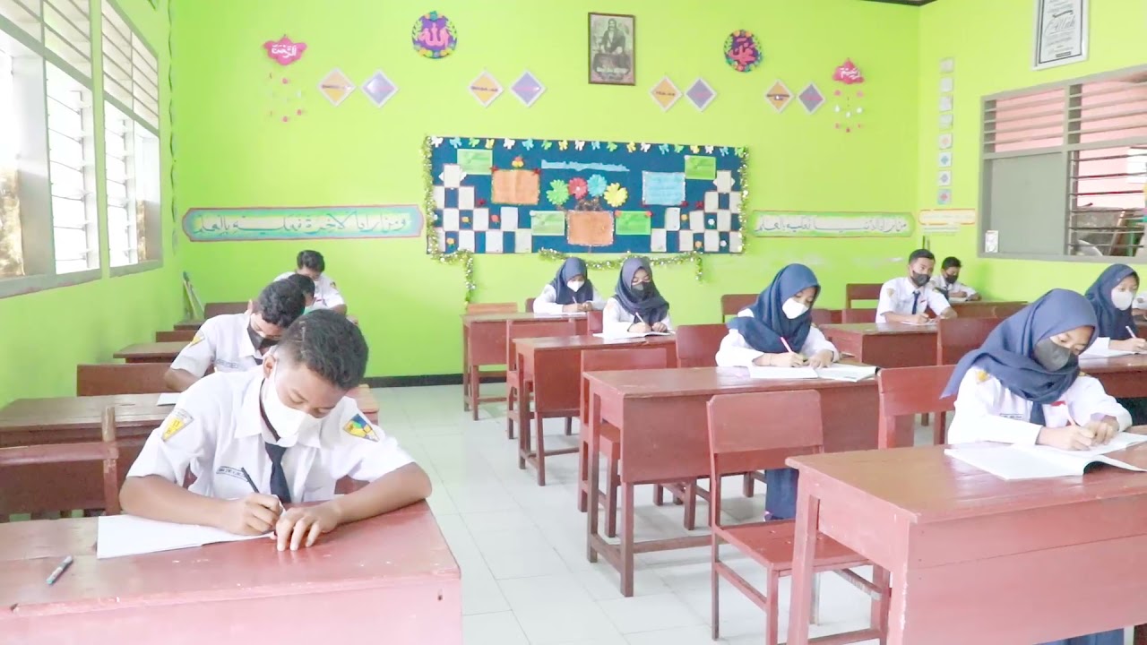 Persiapan Tatap muka di SMPN 1 Poncol.Simulasi pembelajaran secara langsung