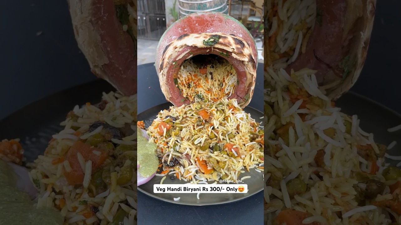 Veg Handi Biryani Rs 300/- Only😍 #youtubeshorts #trending #viral #biryani #vegetables