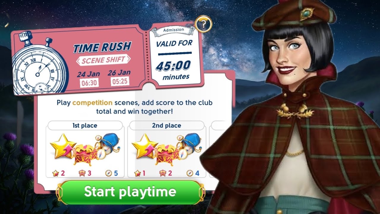 June's Journey Time Rush Competition Scene Shift 24-26 January 26 Scene 1-6 TODAY'S COMPETITION 
